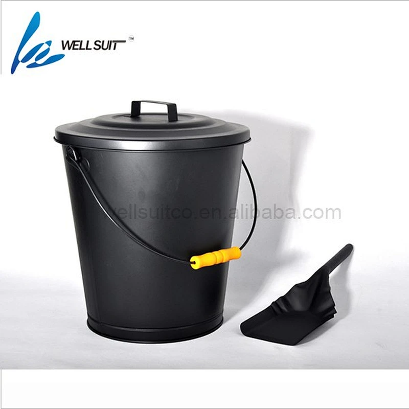stainless steel bucket Fireplace Tools set fireplace accessory ash bucket
