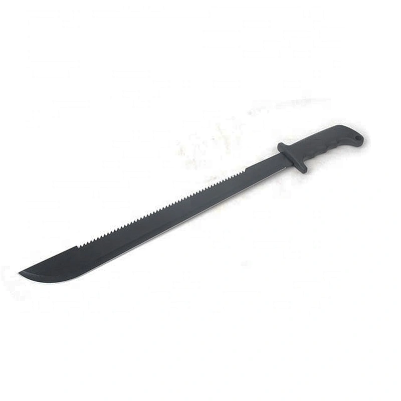 Professional long stainless steel outdoor matchet with saw teeth
