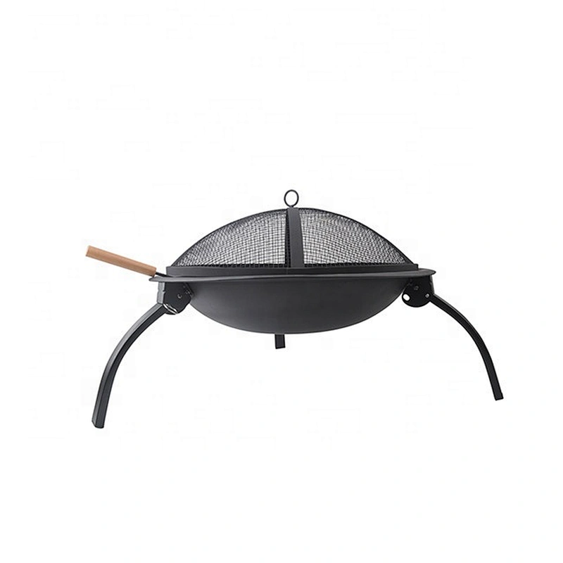 outdoor garden  metal  black foldable  fire pit