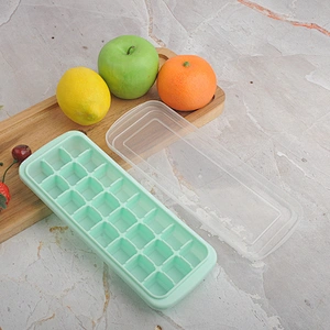 bpa free mini silicone ice cube tray with Removable PP Lid