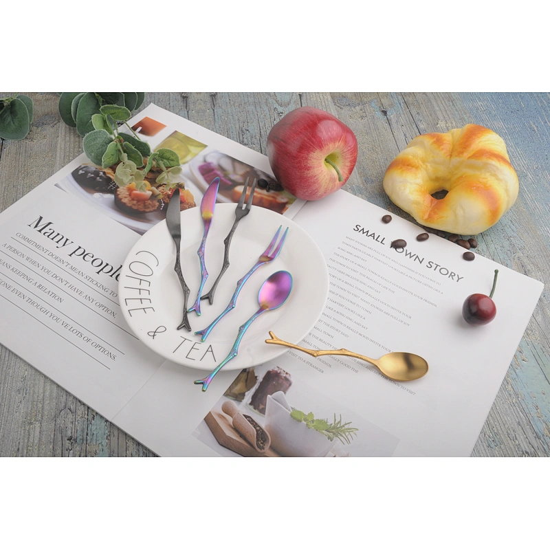 LOW MOQ High Quality Colorful Stainless Steel Cutlery Set For Gift Banquet
