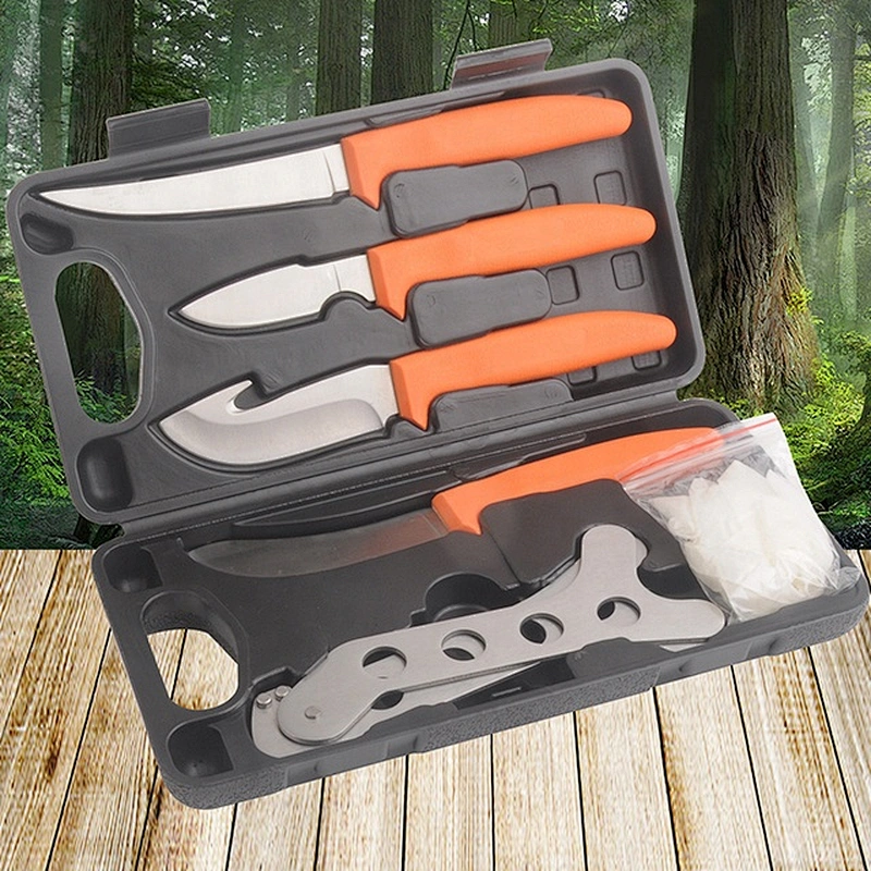 Outdoor Camping Hunting Fishing Mulit Tools Knife Set with Carry Case