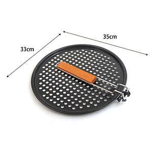 Non-stick coated bbq grill pans barbecue grill basket BBQ baking pans BBQ tools