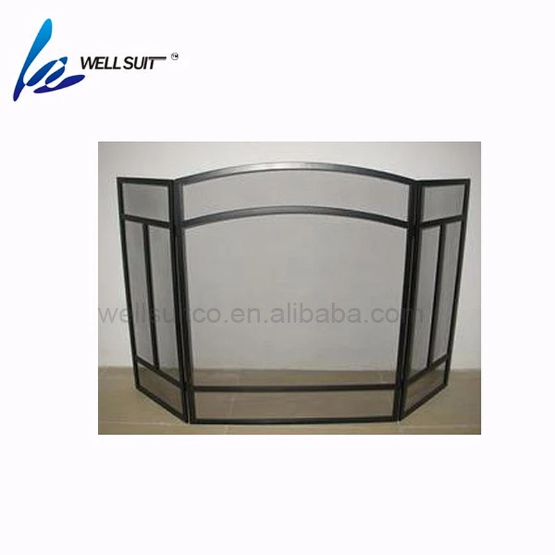 Good quality fireplace screen fire screen With Black Powder Coating screen protector