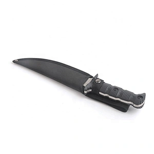Full Tang Stainless Steel Blade Nylon Fiber Handle Survival Hunting Knife with Sheath