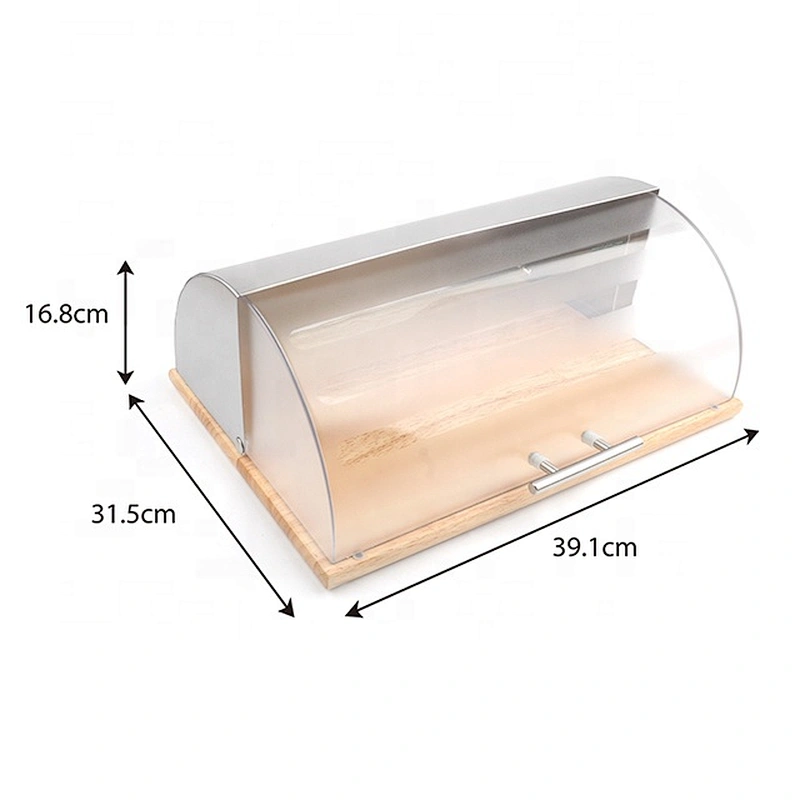 High quality wooden  bread box for kitchen, bread bin, bread storage Bread holder