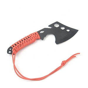 Mini Outdoor Survival Camping Hunting axe handle with Paracord wrap hatchet