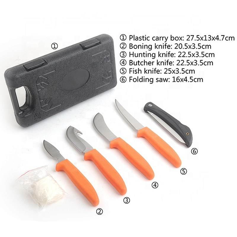 Outdoor Camping Hunting Fishing Mulit Tools Knife Set with Carry Case