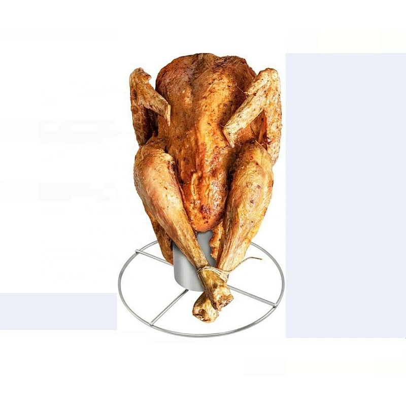 High Quality Beer Can Stainless Steel Chicken Roaster Rack with Handles