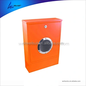 American Germany colorful powder coating mailbox with lock and water proof visible mailbox