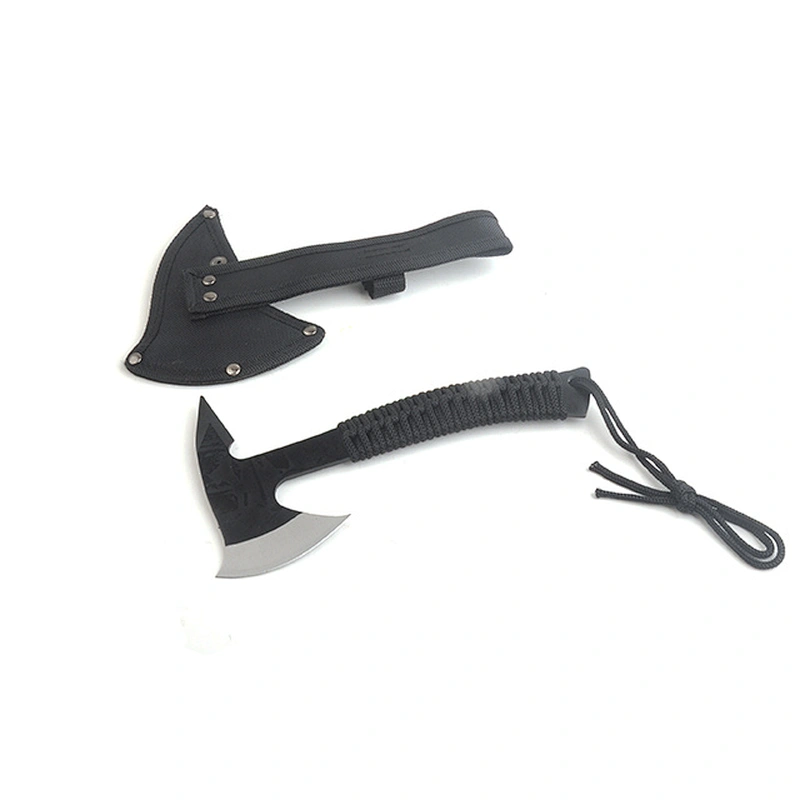 New design hot selling stainless steel outdoor survival hatchet with nylon string handle