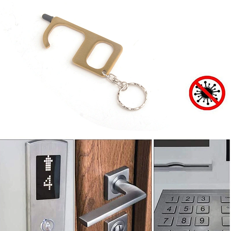 Hygiene Antimicrobial Hand Keychain Touchless Door Opener No Touch Key
