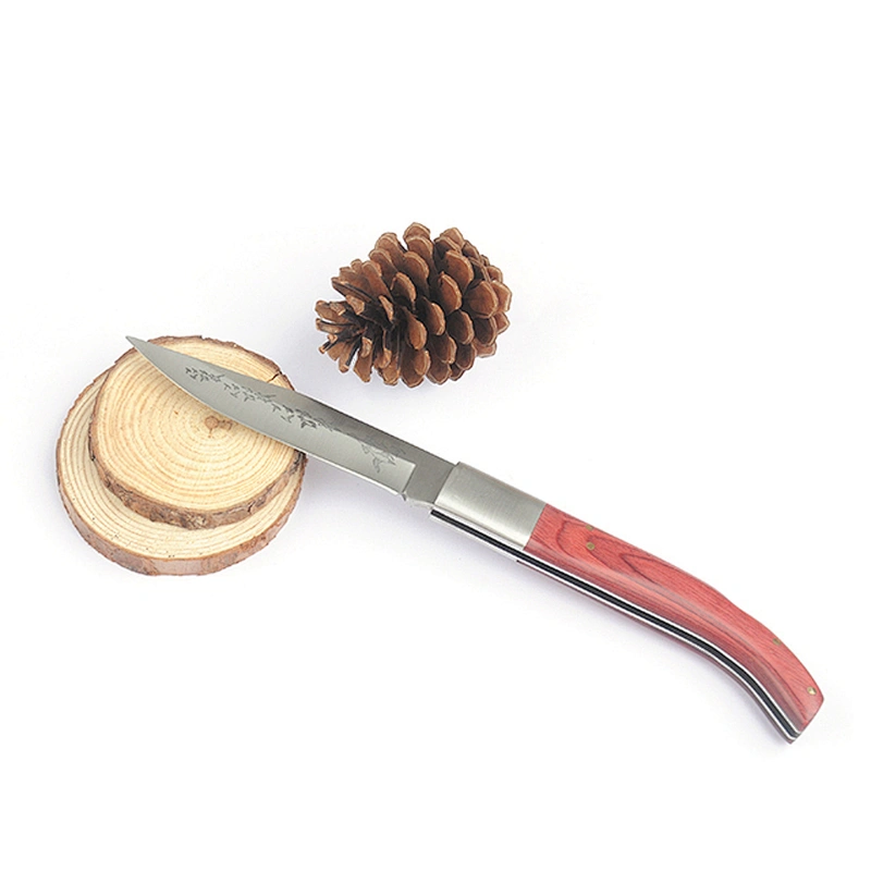 Hot sales Outdoor camping pakka handle pocket  survival knife