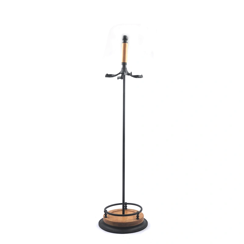 Black coating iron Traditional fireplace accessories set with wooden handle