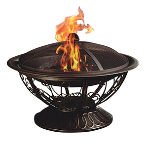 Modern garden cast iron outdoor used Square wood burning carbon steel fire pit for Garden BBQ