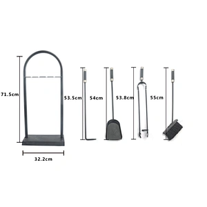 Outdoor fireplace Arch metal fireplace tool set