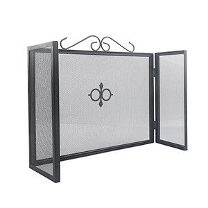 Hot Selling Iron Safe Proof Fence 3 Panel Metal Panel Gate Proof Fireplace Screen Free Standing