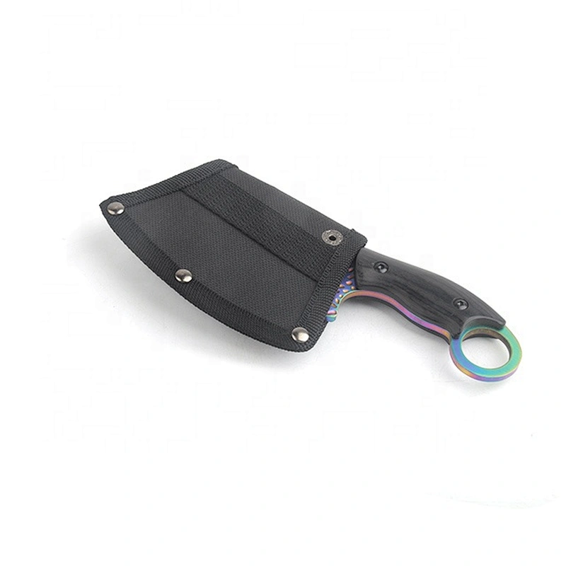 Coloful Titanium Embossed Stainless Steel Blade  Pocket Knife with G10 handle
