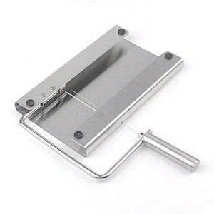 New Creative Kitchen Gadget Butter Cutting Plate Custom Stainless Steel Food Cheese Slicer Cheese Wire Cutter