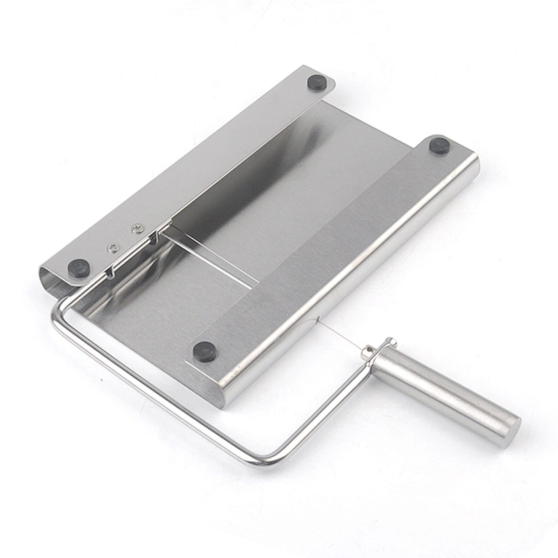 New Creative Kitchen Gadget Butter Cutting Plate Custom Stainless Steel Food Cheese Slicer Cheese Wire Cutter