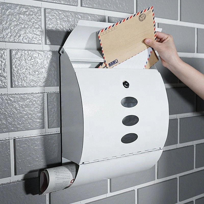 metal mailbox outdoor wall mounted post box mailbox