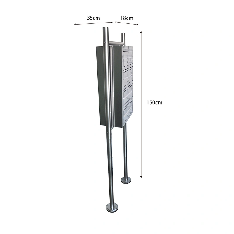 Wrought Stainless Steel Free Standing Residential Mailboxes With Posts
