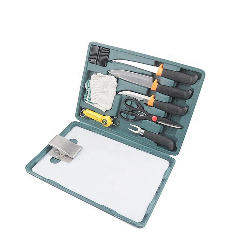 10 pcs Outdoor Survival Camping Hunting Fishing Mulit Tools Kit with carry case