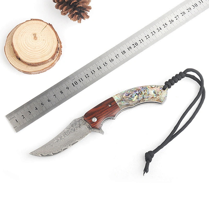 Folding Damascus Pocket Knife