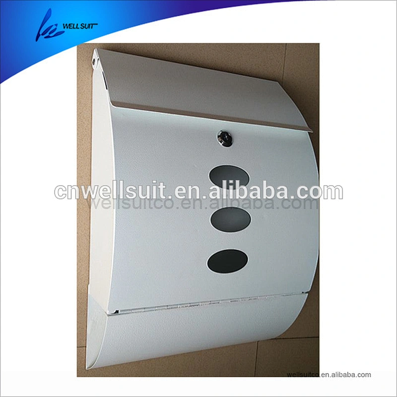 Letter shape stainless steel mail box with lock rust proof water proof wall mounted mail box for sale