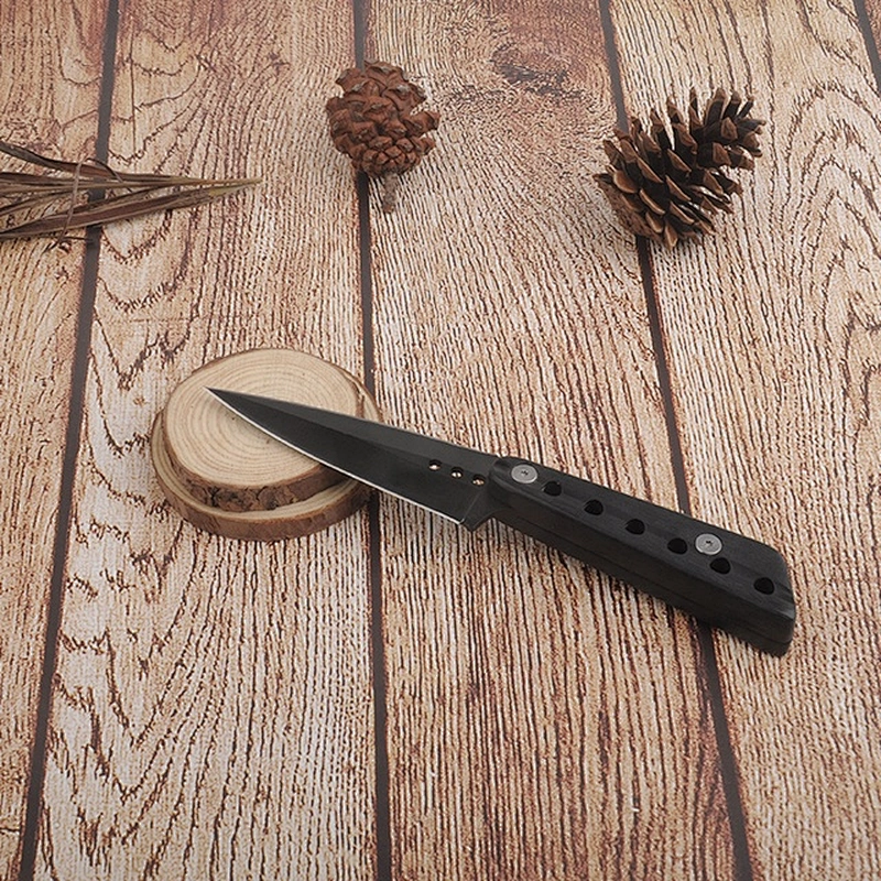 All Black Coating 3Cr13 Full Tang Survival Hunting  Knife with ABS Handle