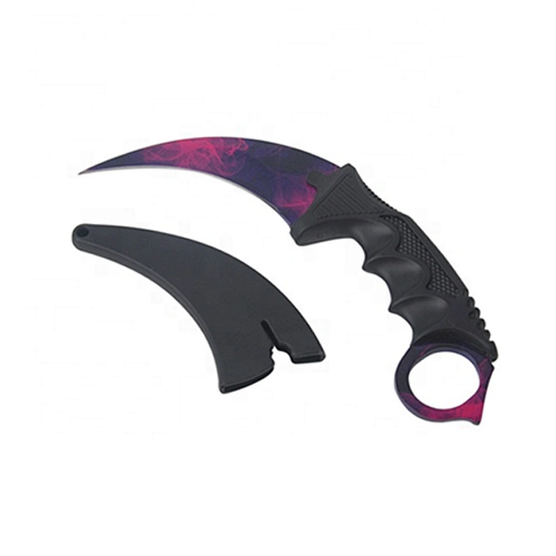 Red Color CS Shape  Stainless Steel Blade Folding Pocket Knife