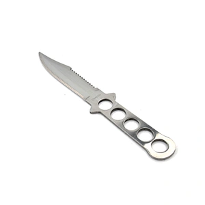 All Stainless Steel Blade Handle Diving Knife with ABS Sheath