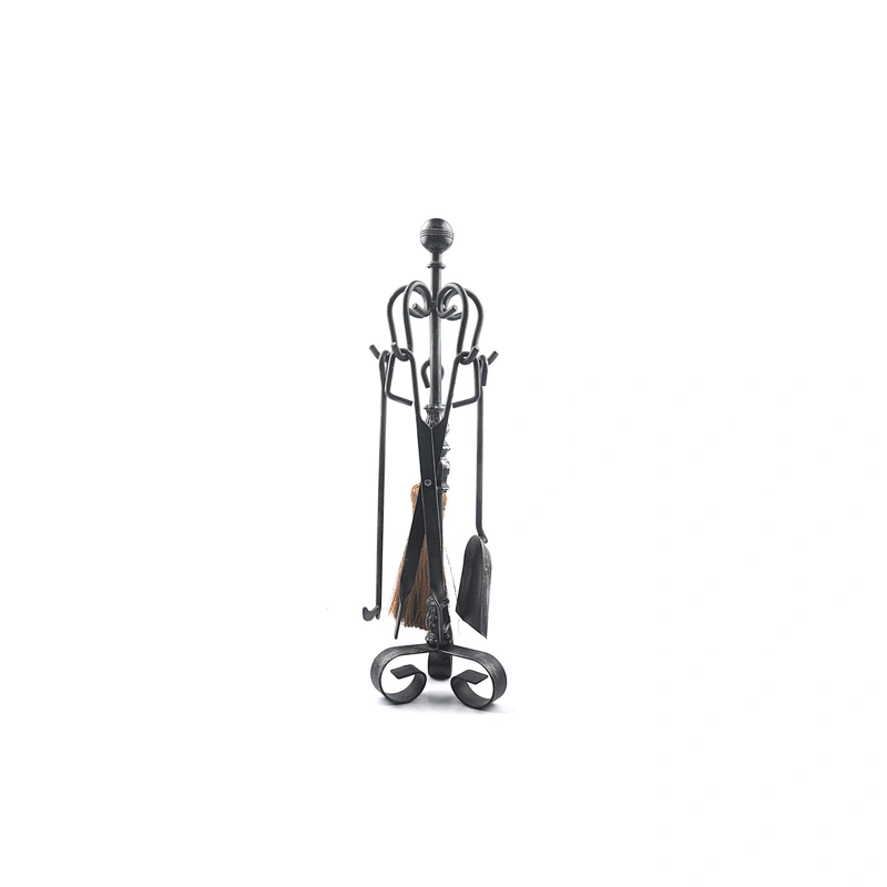 Garden outdoor luxury Wrought Iron fireplace accessories 5pcs Set  metal fireplace tool