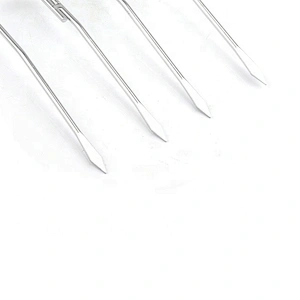 2Pcs/Set Stainless steel lifting meat kebab sticks roasting fork BBQ tools meat fork for grill