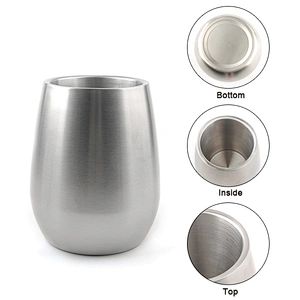 Custom stainless steel high quality double wall insulated wine and beer cooler ice bucket