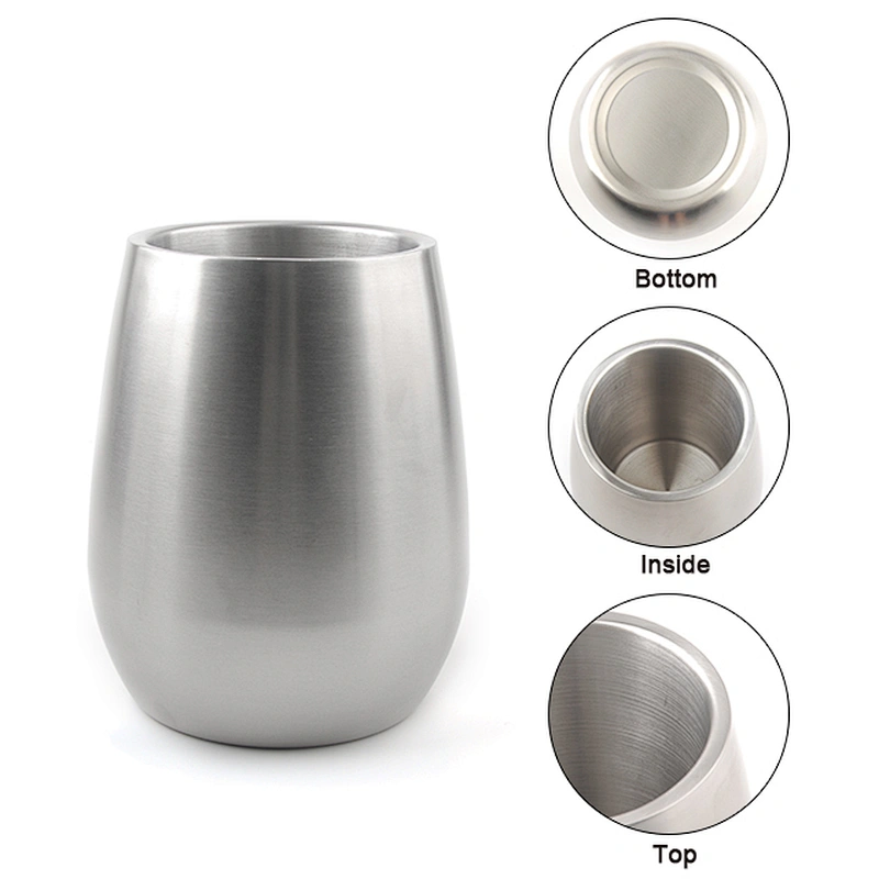 Custom stainless steel high quality double wall insulated wine and beer cooler ice bucket