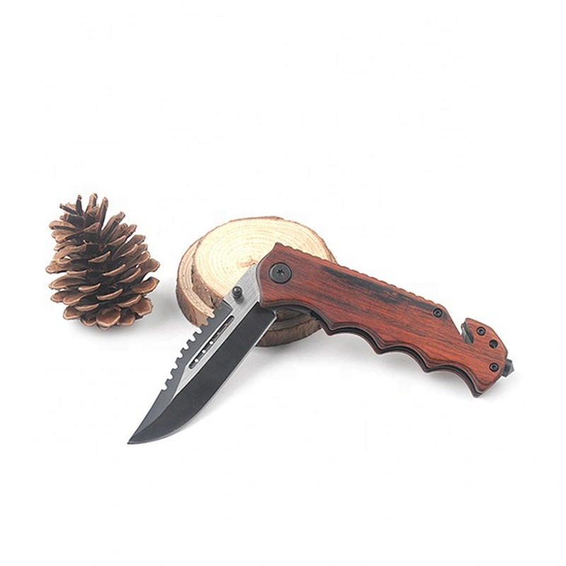 High quality wooden hunting pocket knife,folding knife with custom