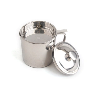 Stainless steel oil filter pot oil strainer pot with lid