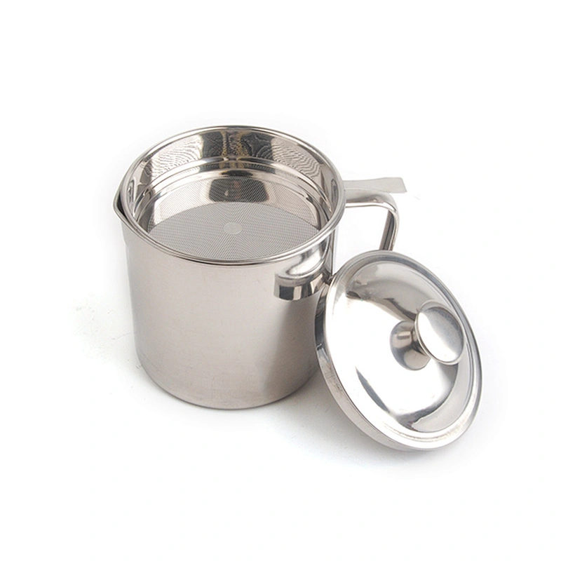 Stainless steel oil filter pot oil strainer pot with lid