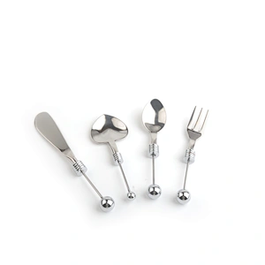 Flatware Set Heavy Duty Disposable Plastic Silver Cutlery Set And Rose Gold Plastic Cutlery for Parties