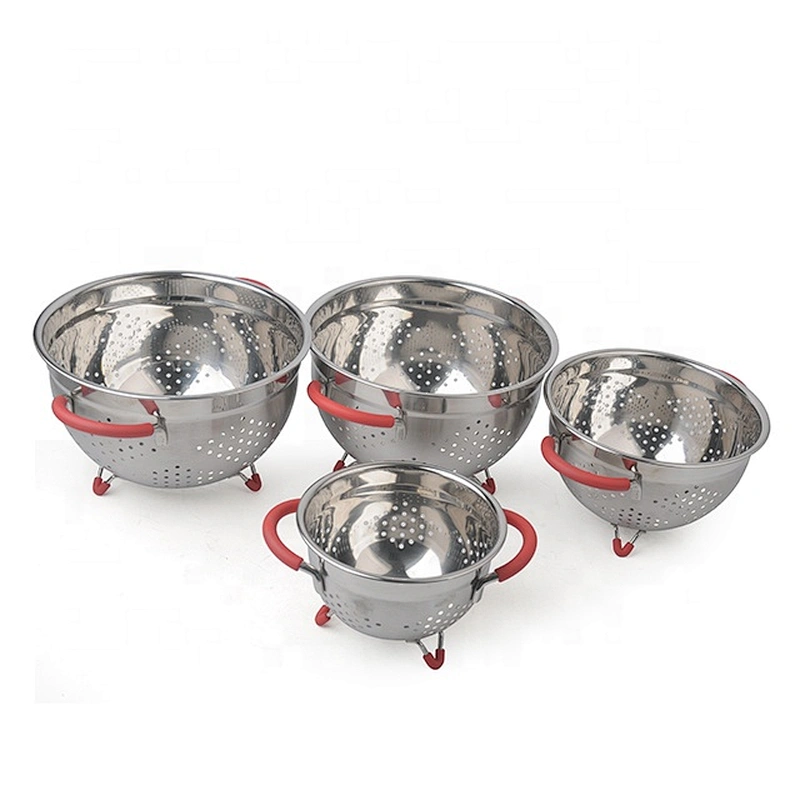 High quality  fruit basket strainer food grade stainless steel   kitchen multifunction colander set