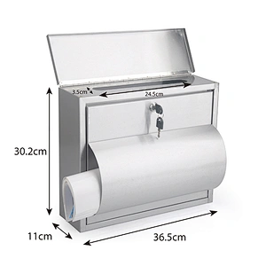 Popular New design good quality  stainless steel  garden letter box home use rust-proof mailbox