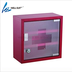 Glass door wall hanging stainless steel medicine chest for home and hospital