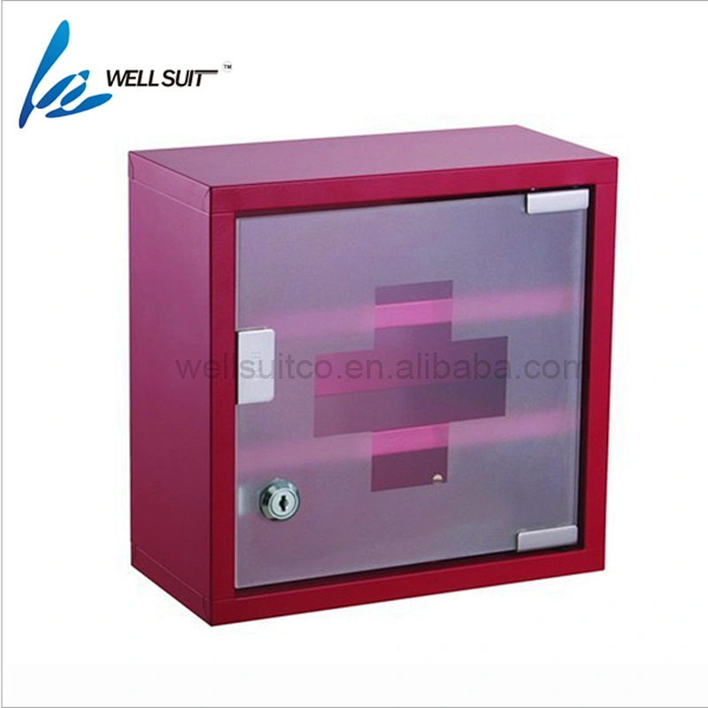 Glass door wall hanging stainless steel medicine chest for home and hospital