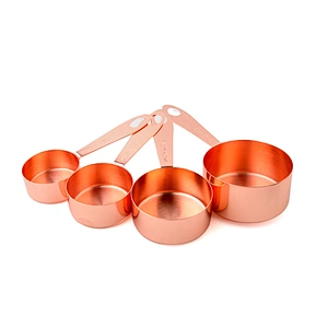 Hot Sale Stainless Steel Copper Plating Measuring Cups Set
