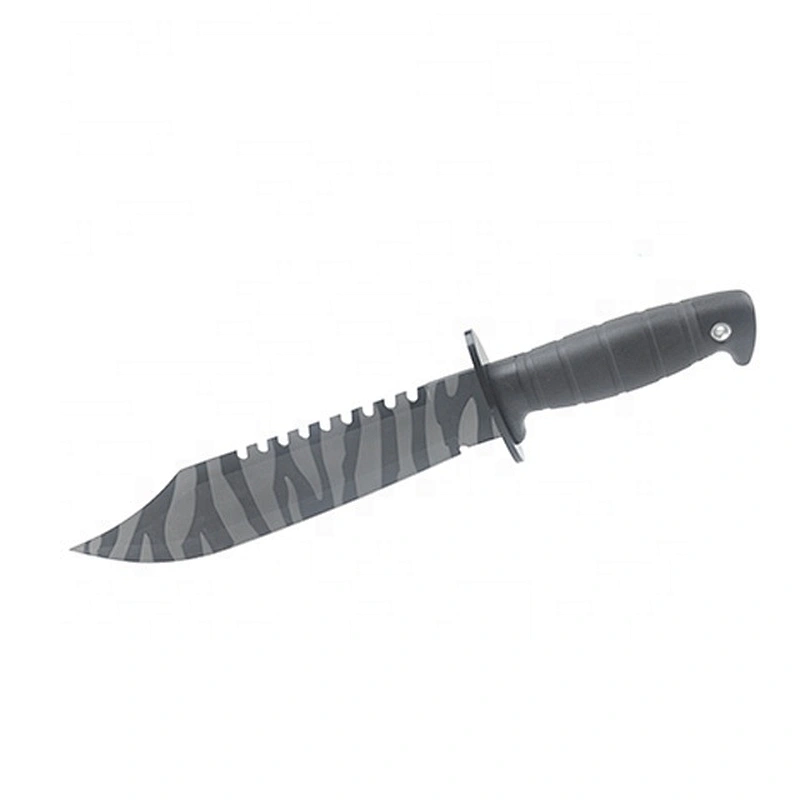 Zebra Pattern Printing Stainless Steel Outdoor Survival Hunting Knife