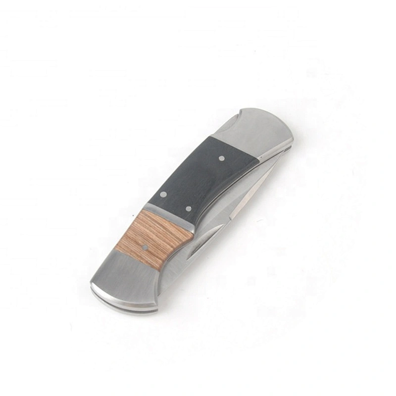 Professional best selling custom logo stainless steel wood handle pocket knife