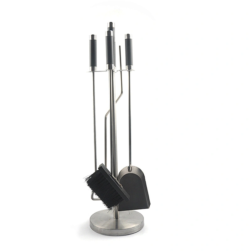 4 Piece Stainless Steel  Fireplace Tool Set