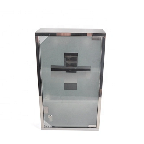 Home use bathroom wall mounted medicine storage box cross medicine cabinet for pharmacy