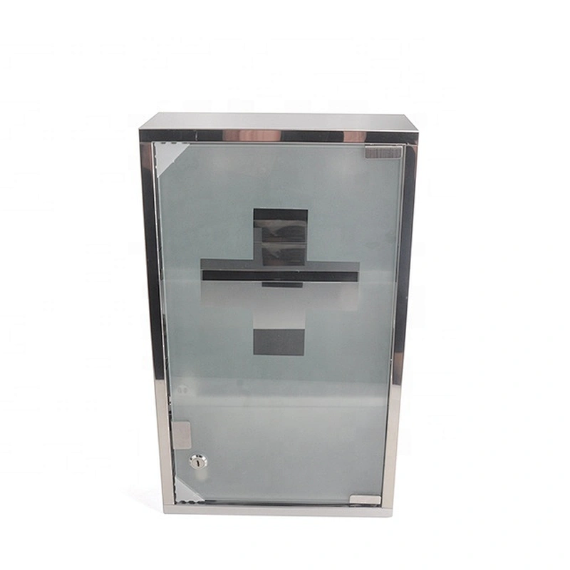 Home use bathroom wall mounted medicine storage box cross medicine cabinet for pharmacy